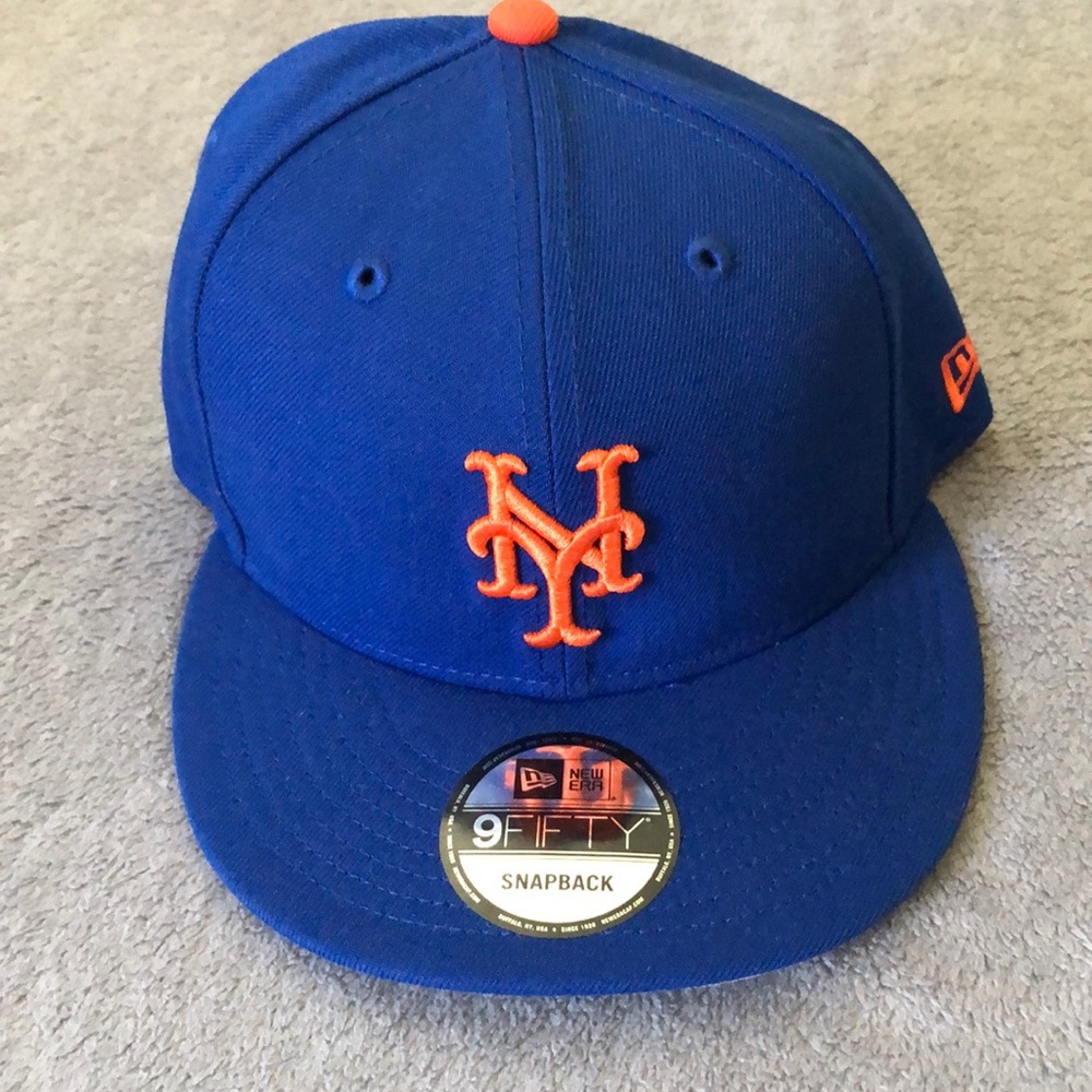 New Era New York Mets Blue Baseball Hat NY Mets Orange Logo
